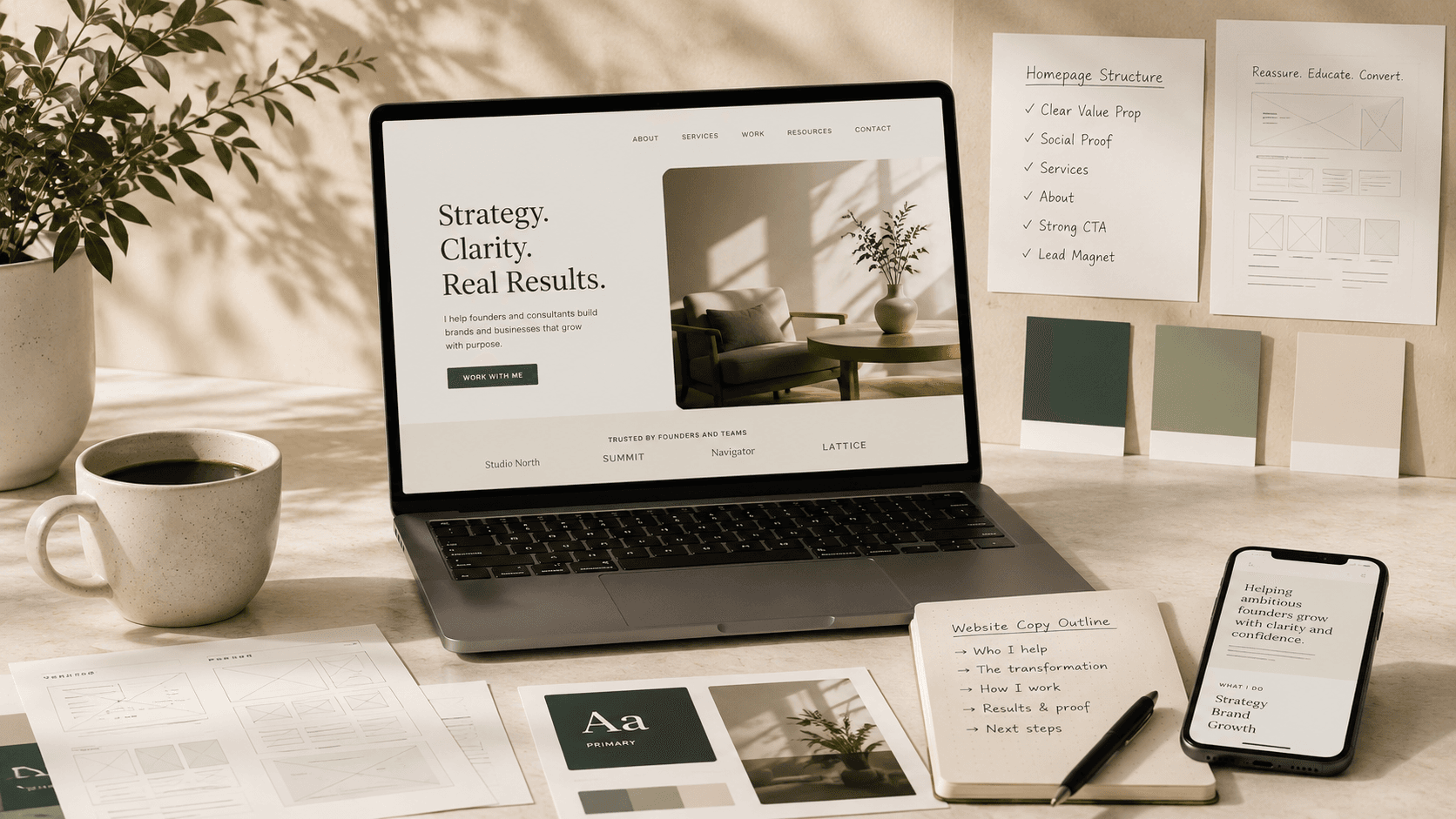 Personal brand website build — custom site for founders and consultants